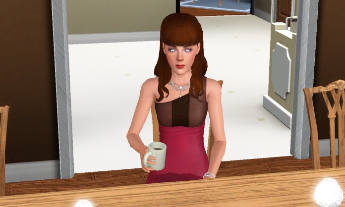 Valerie Drinking Coffee 2 (Medium)