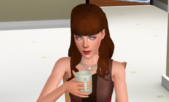 Valerie Drinking Coffee 5 (Medium)